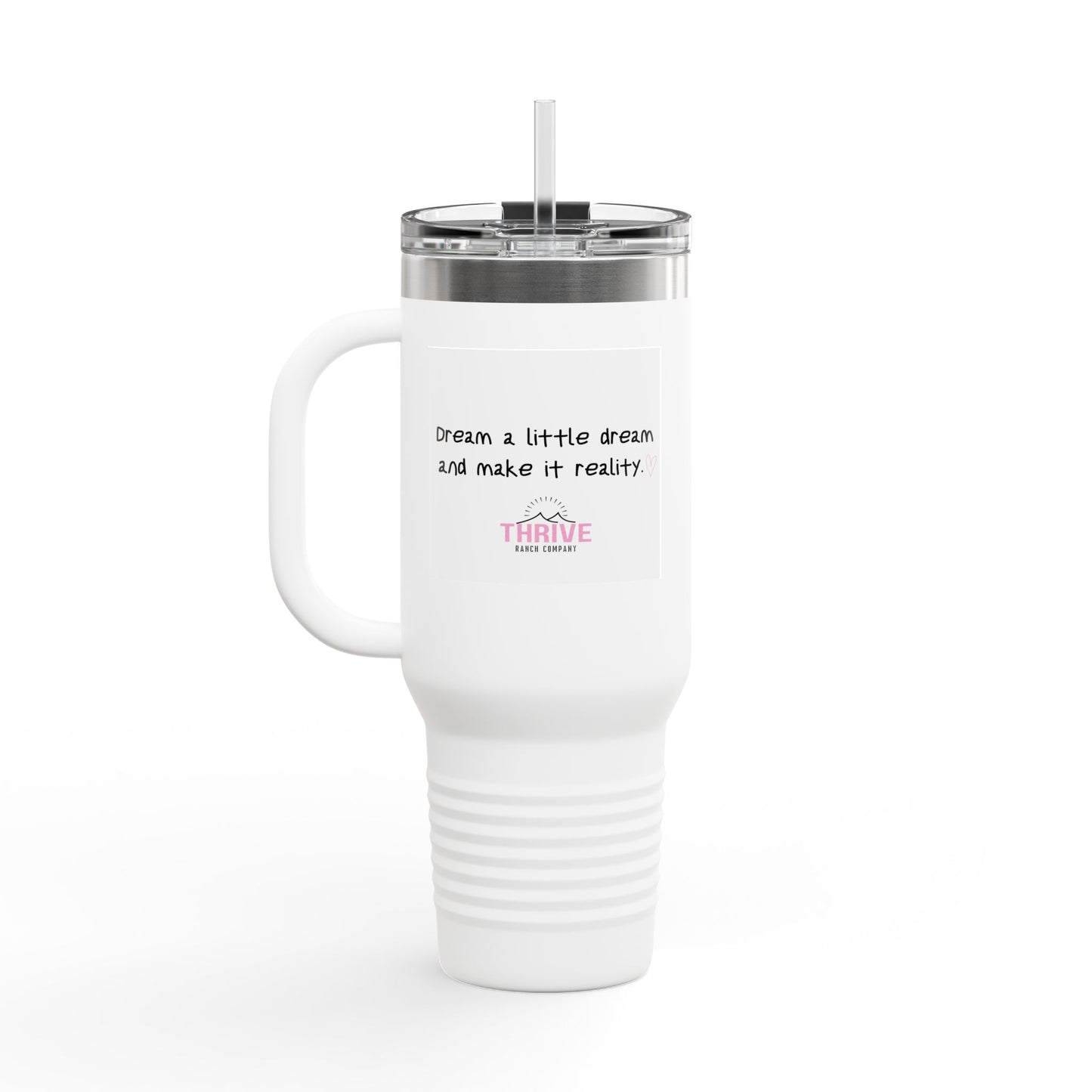 Thriver Tribe Insulated Travel Mug - 40oz Motivational Drinkware for On-the-Go Lifestyle