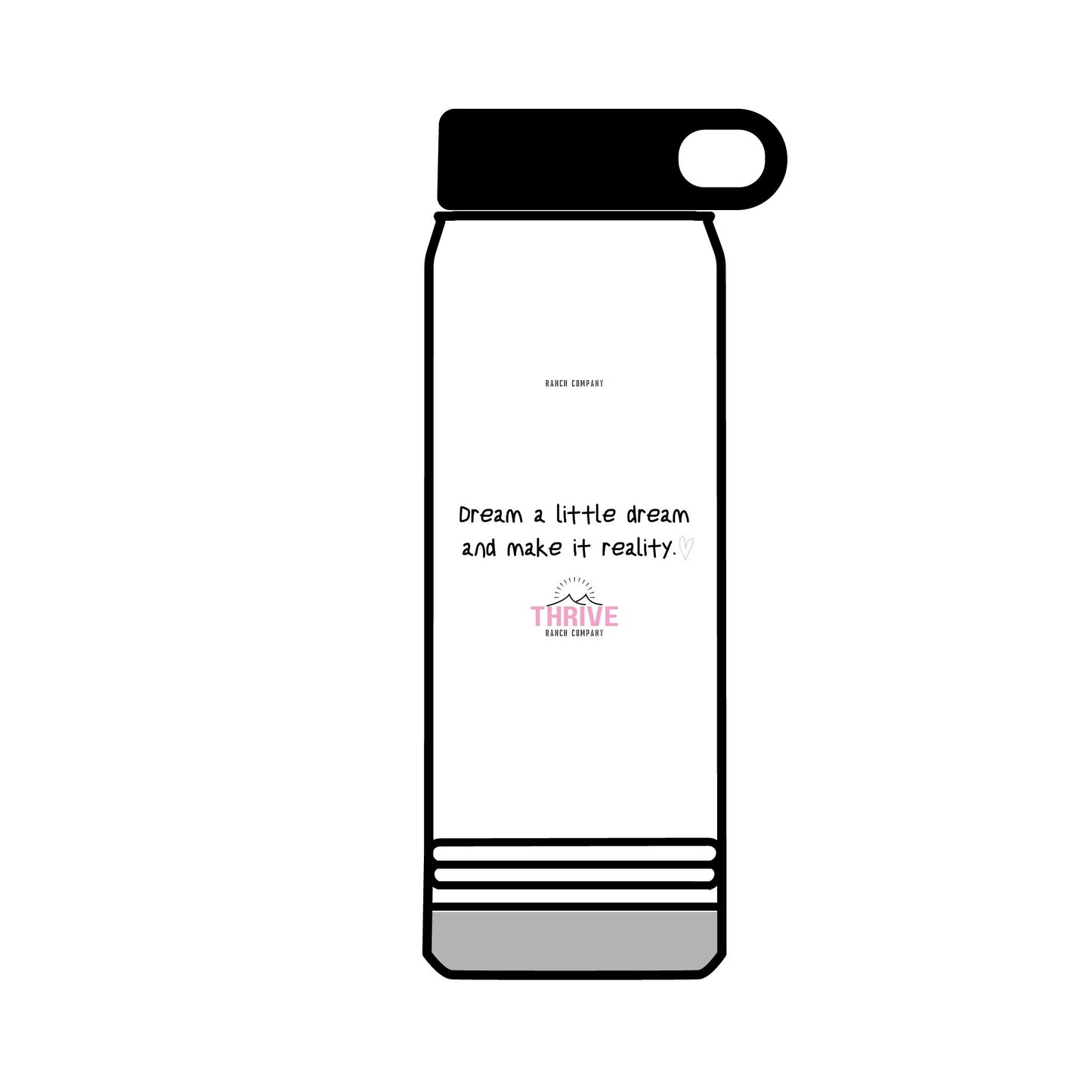 Thriver Tribe 32oz Water Bottle - Motivational Hydration Flask for Fitness Enthusiasts