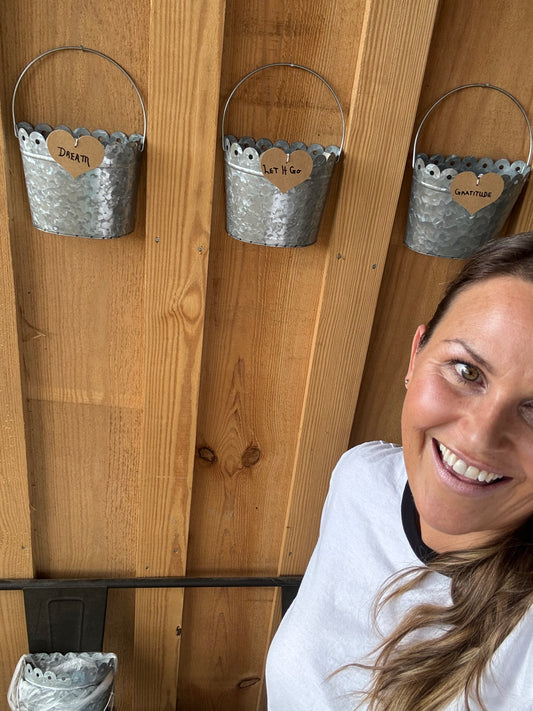 Best Life Buckets - Set of 3 Half Pails - Dream, Let It Go, Gratitude