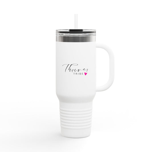 Thriver Tribe Insulated Travel Mug - 40oz Motivational Drinkware for On-the-Go Lifestyle
