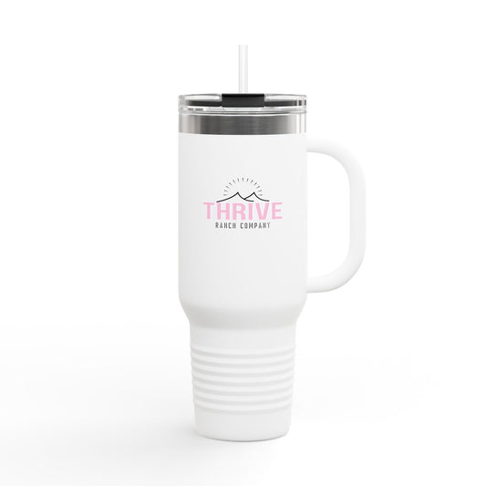 Thrive Ranch Co Insulated Travel Mug - 40oz Motivational Drinkware for On-the-Go Lifestyle