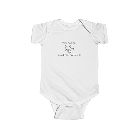 Laugh 'til you Snort - Thrive Ranch Co. Onesie -Black